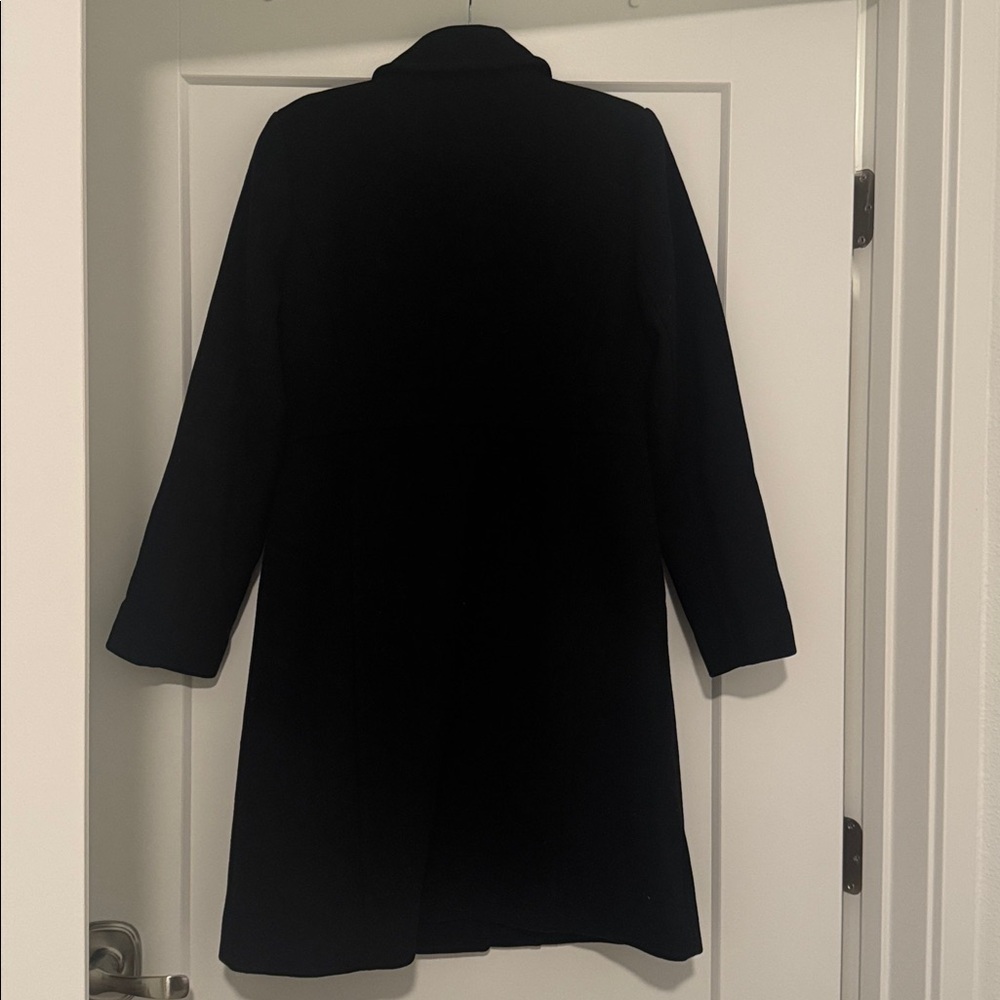NWOT J. Crew Black Wool-blend lady day coat peacoat size 8 petite - Picture 7 of 7